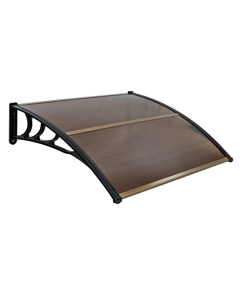 48 x 40 Inch Outdoor Front Door Window Awning Door Canopy Exterior