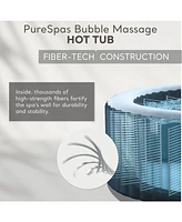 Intex PureSpa 6 Person Bubble Massage Inflatable Hot Tub Spa Set, Sahara Tan