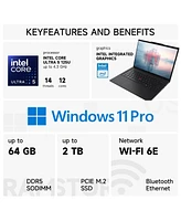 Lenovo ThinkPad T14 14" Business Traditional Laptop Intel Core Ultra 5 125U 16GB Ram Intel Integrated Graphics 512GB Ssd Storage Windows 11 Pro F