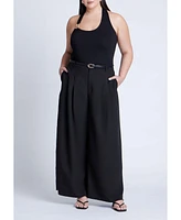Eloquii Plus Asym Halter With Hardware Detail