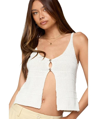 Edikted Women's Mikinley Split Front Knit Tank Top