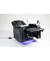 Power Zero Gravity Recliner with Multifunctional Features - Storage Armrest & Cup Holder - Laptop Table & Phone Holder- Reading Light & Led