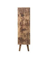 4 Door Shoe Rack, Freestanding Modern Shoe Storage Cabinet