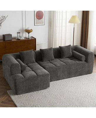 101" Sectional Sofa, Modular Couch, Deep Seating
