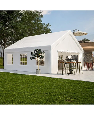 20x20FT Party Tent Heavy Duty, Large Wedding Event Shelters with 2 Storage Bags & Removable Sidewalls, Outdoor Canopy Gazebo Commercial Tents for Part