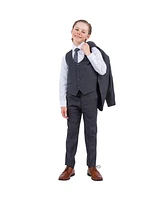 Stacy Adams Big Boys Charcoal Grey 5 Pc Suits