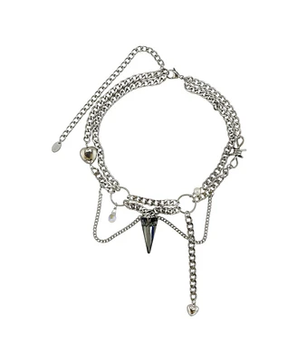Messy Layered Spike Necklace