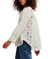 Free People Women's Mae Eyelet Shirt