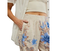 Free People Women's Days End Printed High-Rise Pants