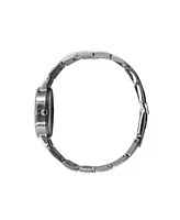 Peugeot Women's Silver 30x25mm Sun Moon Dial Link Bracelet Watch