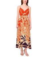 Msk Women's Challis Printed Sleeveless Maxi Dress
