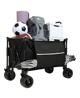 Heavy Duty Collapsible Wagon with Canopy & Big Wheels
