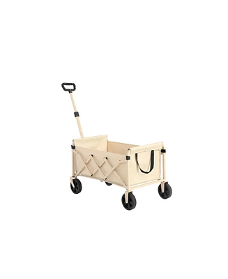 Folding Beach Wagon - Heavy Duty, Portable, Outdoor Cart