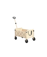 Folding Beach Wagon - Heavy Duty, Portable, Outdoor Cart