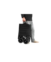 Heavy Duty Foldable Wagon Cart - 220lb Capacity, All-Terrain Wheels