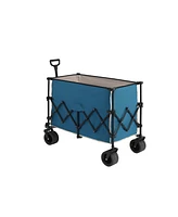 Collapsible Beach Wagon with Big Wheels - Blue