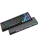 Yunzii AL65 Wireless Mechanical Keyboard, Full Aluminum Cnc,Support Qmk/Via Software Gasket Structure,60% Hot Swappable with Rgb Backlit Bt/2.4G/Usb-c