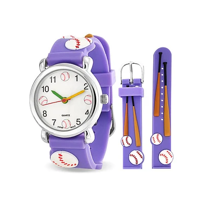 Bling Jewelry Time Teacher 3D Sports Wrist Watch Silicone Wristband