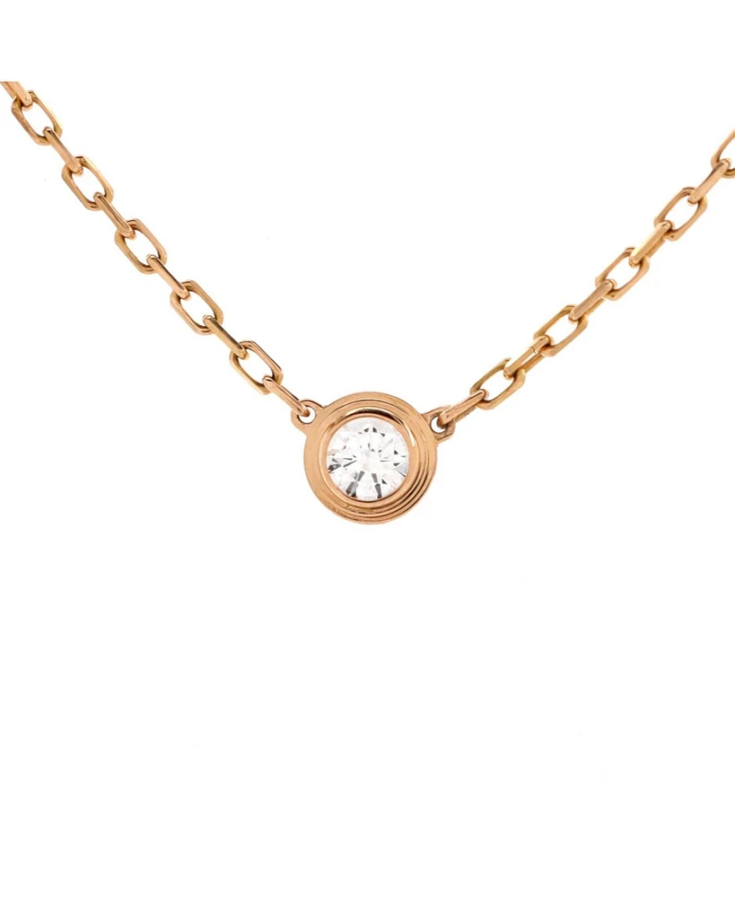 Pre-Owned Cartier Cartier D'Amour Pendant Necklace 18K Rose Gold with Diamond