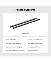 Neewer Aluminum Alloy Extendable 16"/40cm Long 2 Pack 15mm Extension Rods for Lws Rod Rail System Shoulder Rig Video Rig Baseplate, SR024