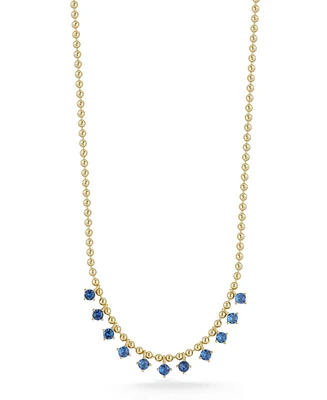 Rachel Zoe 14K Gold Plated Sterling Silver Charm Necklace with Ball Chain
