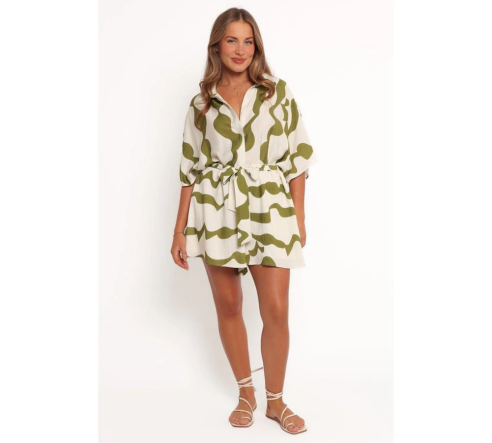 Petal and Pup Women's Sheily Tie Waist Playsuit