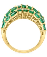 Effy Emerald (2-7/8 ct. t.w.) & Diamond (1/2 ct. t.w.) Statement Ring in 14k Yellow Gold