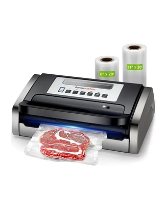 Bonsenkitchen Vacuum Sealer Machine, Globefish Technology for Perfect Vacuum Sealing, Powerful Low-Noise Food Vacuum Sealer with Easy Handle Design, B