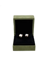 Pre-Owned Van Cleef & Arpels Pure Alhambra Stud Earrings 18K Gold and Mother of Pearl
