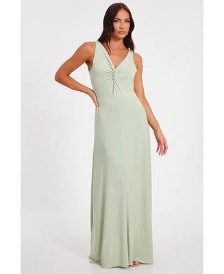 Quiz Women's Reversible Ity Cowl Maxi Dress