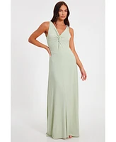 Quiz Women's Reversible Ity Cowl Maxi Dress