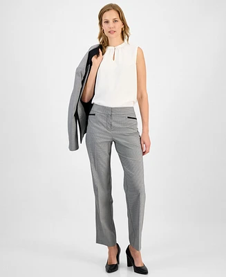 Kasper Women's L-Pocket Gingham-Print Pants, Regular & Petite