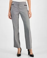 Kasper Women's L-Pocket Gingham-Print Pants, Regular & Petite