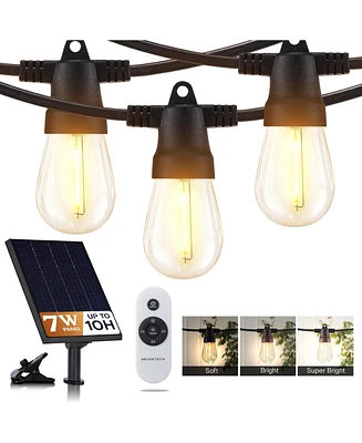 Brightech 104' Ambience Pro Solar 7W Outdoor Led Waterproof String Lights with Remote Control