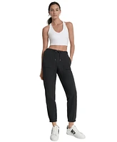 Dkny Sport Women's Cotton-Blend Tie-Waist Joggers