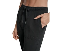 Dkny Sport Women's Cotton-Blend Tie-Waist Joggers