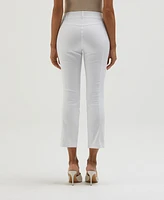 Rafaella Petite Satin Luxe Straight Leg Crop Pull On Pants