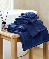 John Robshaw Maze Solid Texture Cotton Washcloth, 12" x