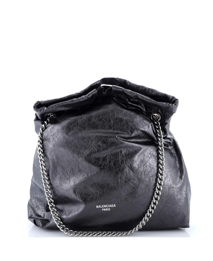 Pre-Owned Balenciaga Medium Crush Chain Tote Leather