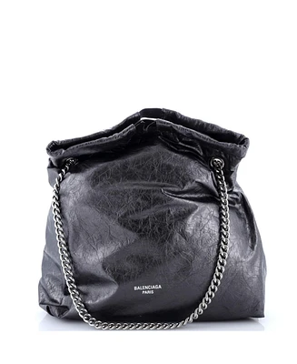 Pre-Owned Balenciaga Medium Crush Chain Tote Leather