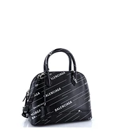 Pre-Owned Balenciaga Small Logo Ville Bag Printed Leather