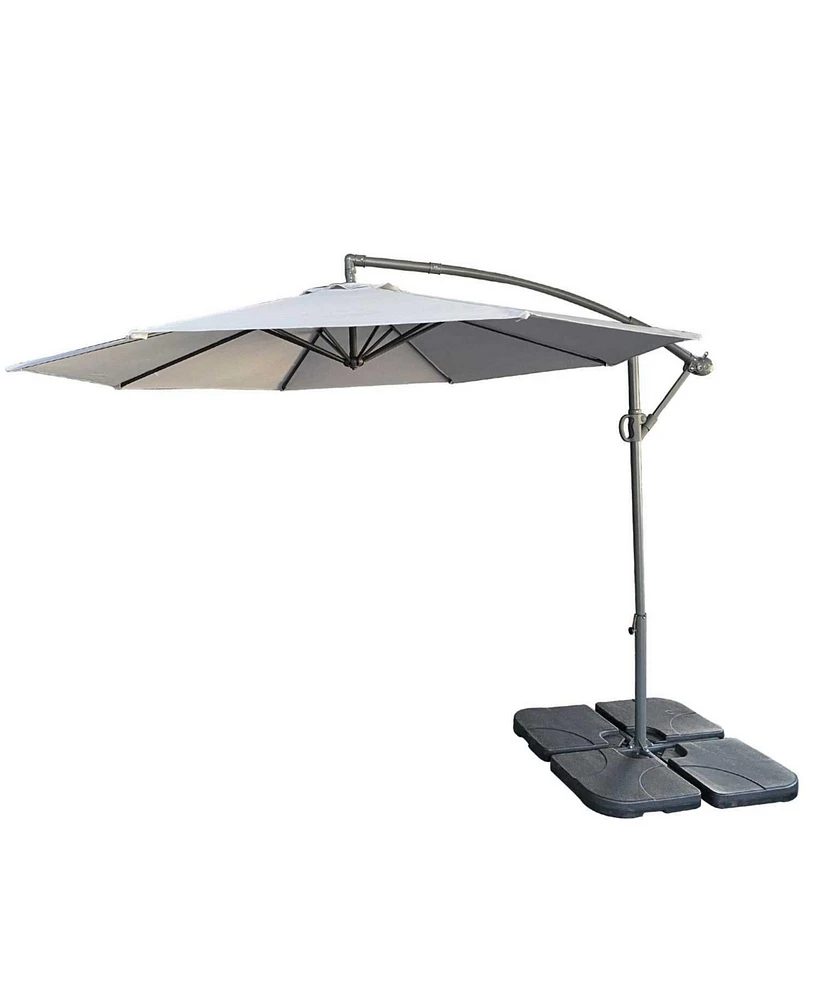 10ft Offset Patio Umbrella - Gray