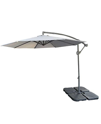 10ft Offset Patio Umbrella - Gray