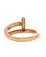 Pre-Owned Cartier Juste un Clou Ring 18K Rose Gold and Diamonds