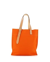 Pre-Owned Hermes Etriviere Shopping Tote Toile and Leather