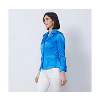Etcetera Women's Tailored Metallic Cotton Jacket Crete