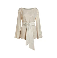 Etcetera Women's Metallic Blouse With Belt Sensibility
