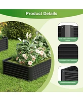 Galvanized Raised Garden Bed - 6x3x1.5ft, 36" Tall