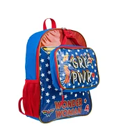 Dc Comic Book Wonder Woman Backpack & Lunch Box Set