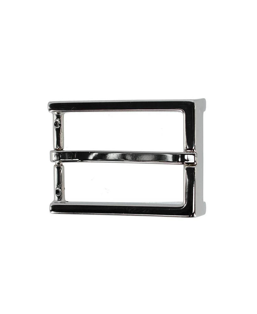 Trafalgar Men's 35mm Italian Classic Rectangular Sold Brass Harness Belt Buckle